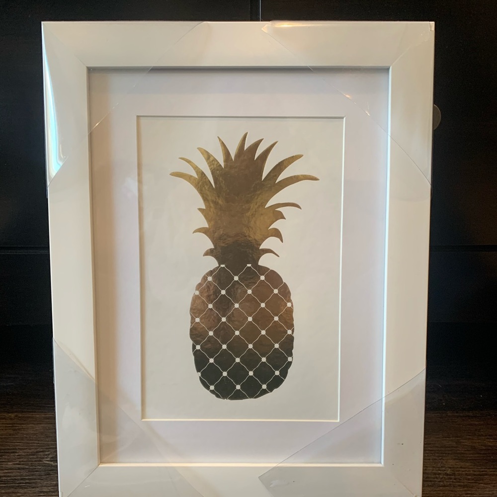 11”x14” Framed Golden Pineapple